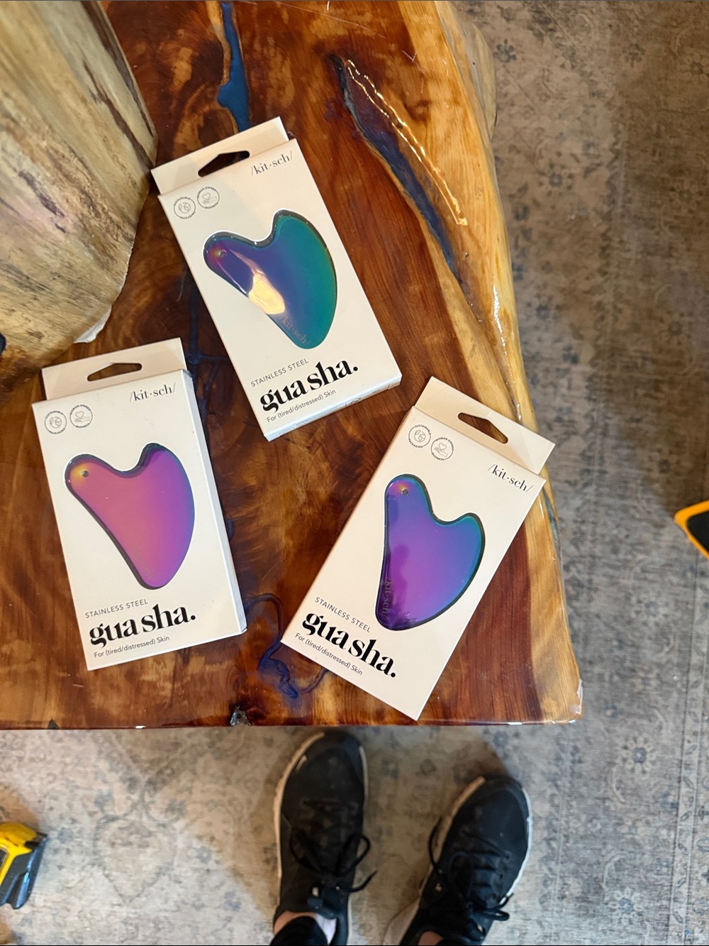 Kitsch Iridescent Purple-Blue Stainless Steel Gua Sha